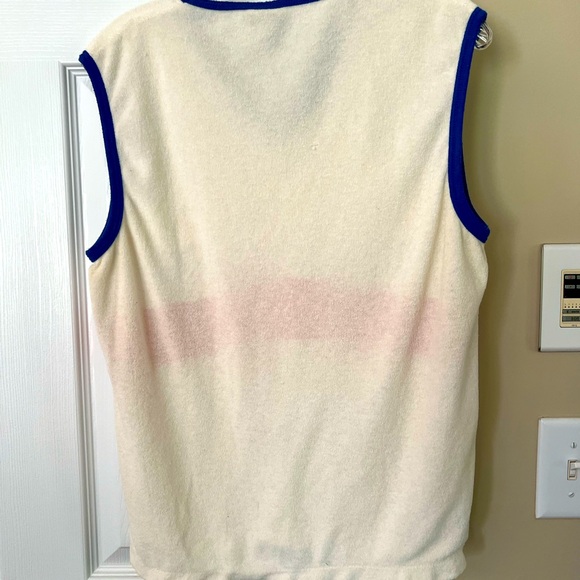 V-Neck Vest. VINTAGE. Terry Cloth. Size Large. Men’s or unisex!! - Picture 2 of 3